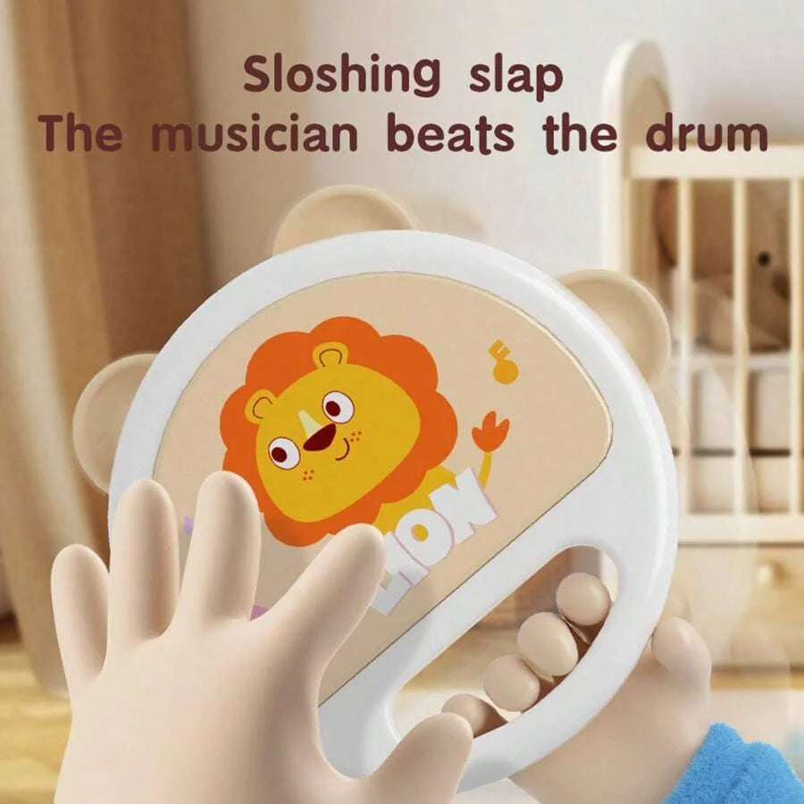 Pandeiro Musical Colorido Bebê | Percussão Sensorial Infantil