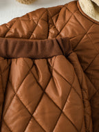 Conjunto 2 Peças Bebê Menino Teddy Bear | Jaqueta Capuz + Calça Fleece Inverno 3M–3 Anos