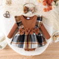 Conjunto 2 Peças Bebê Menina | Saia Xadrez + Gorro Preppy 0–18 Meses