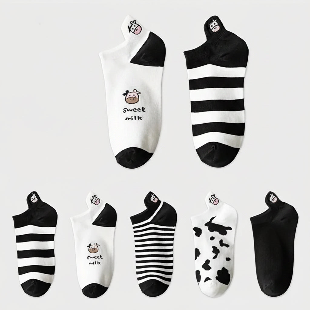 Kit 10 Pares Meias Femininas Teddy Bear | Cano Baixo Estampa Urso