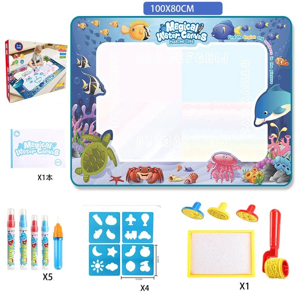 Tapete Mágico de Pintura com Água | Montessori Reutilizável Sem Sujeira
