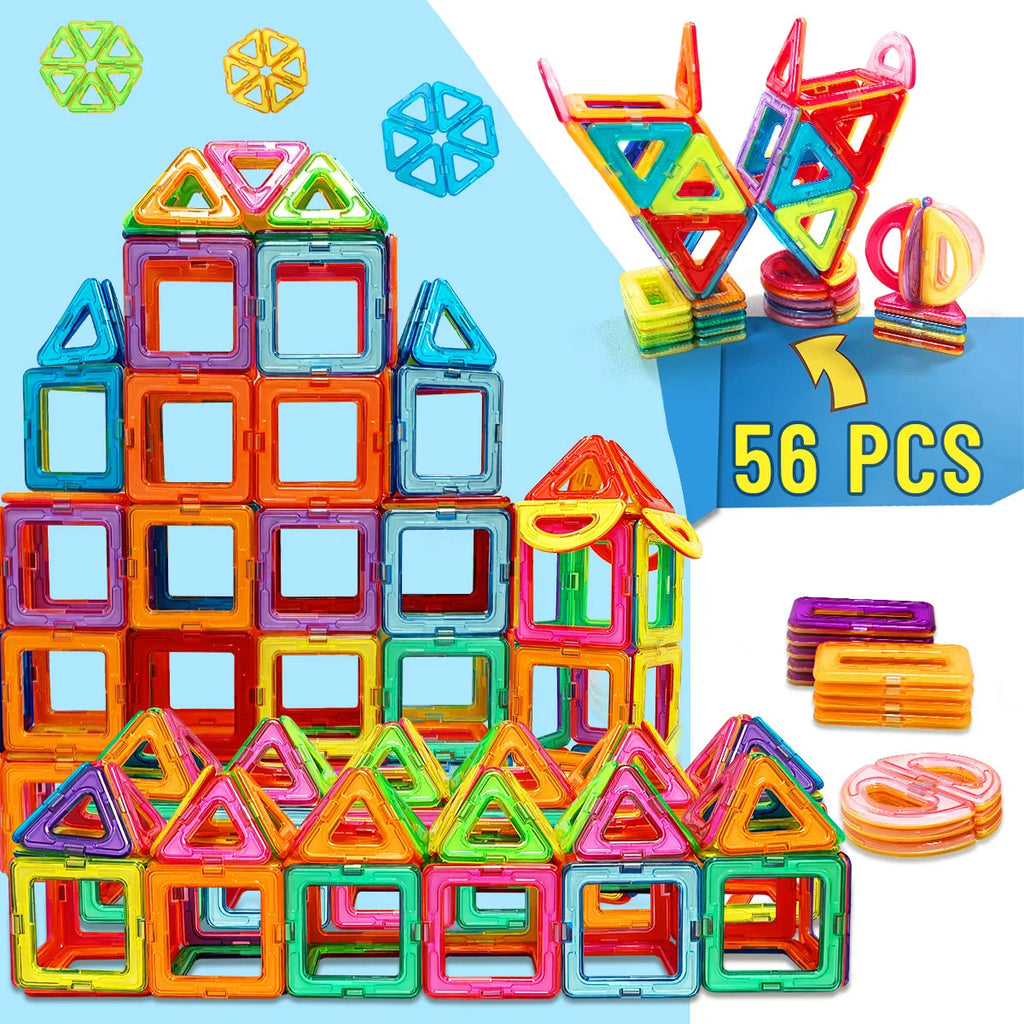 Blocos Magnéticos de Construção STEM | Brinquedo Educativo DIY