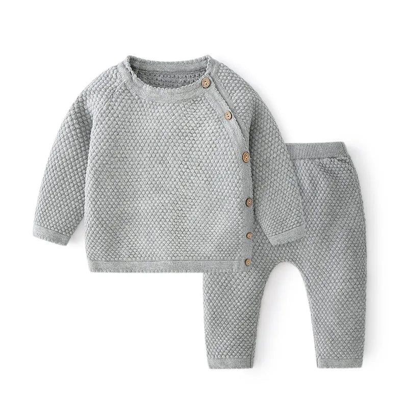 Conjunto Suéter Tricô Bebê | Menino e Menina 0–3 Anos