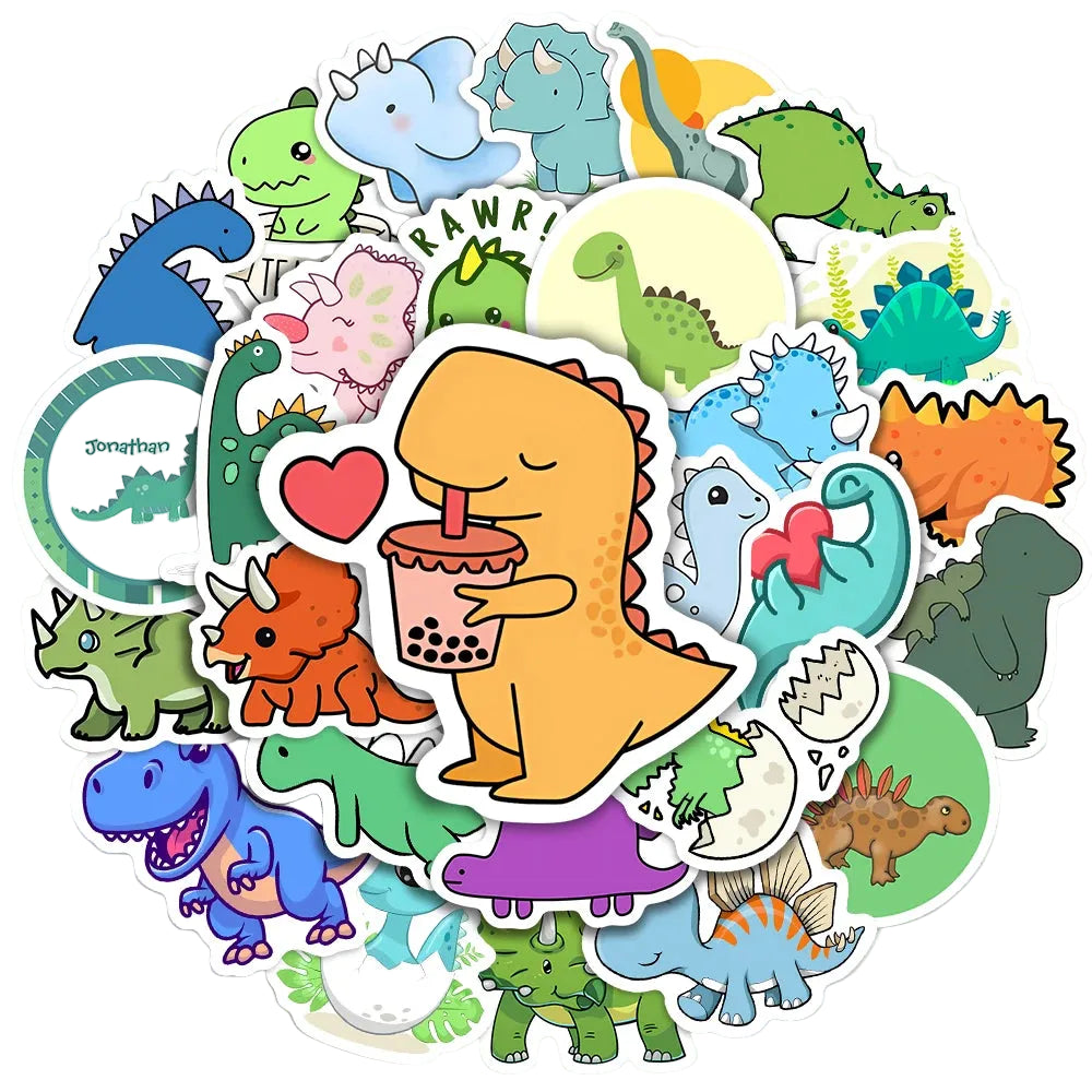 Adesivos Dinossauro | Kit Decorativo para Cadernos e Bagagem