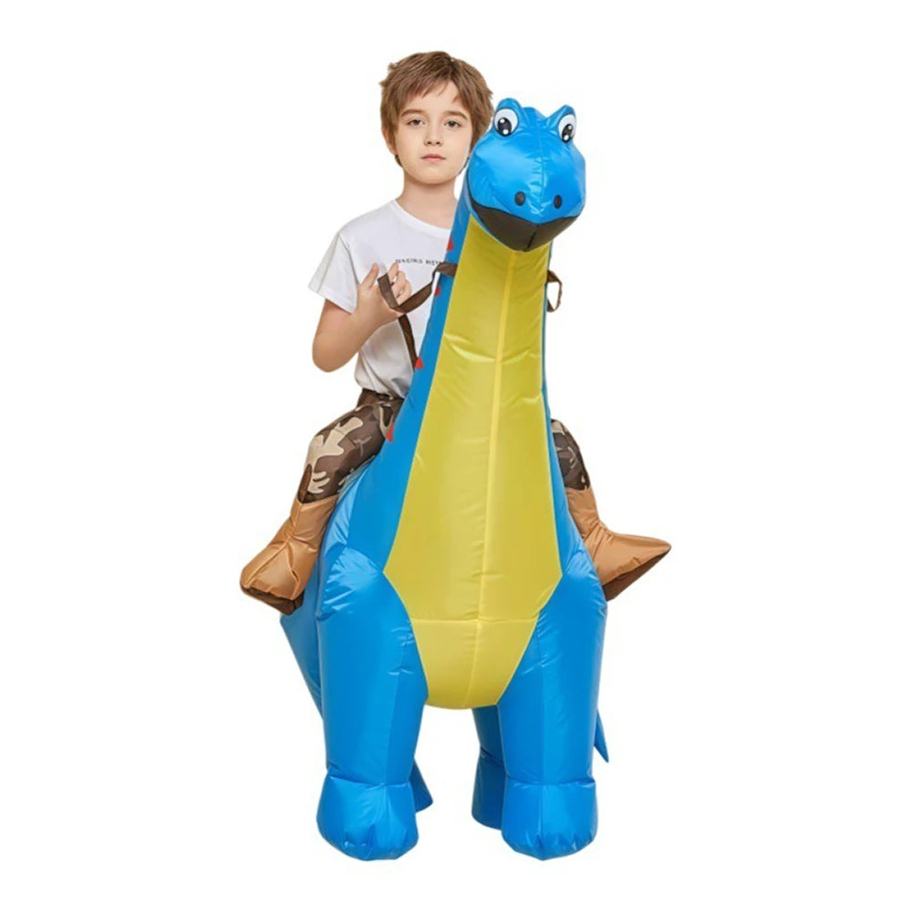 Fantasia Inflável de Dinossauro Azul