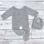 Kit Ensaio Fotográfico Recém-Nascido Teddy Bear | Fantasia e Macacão para Newborn