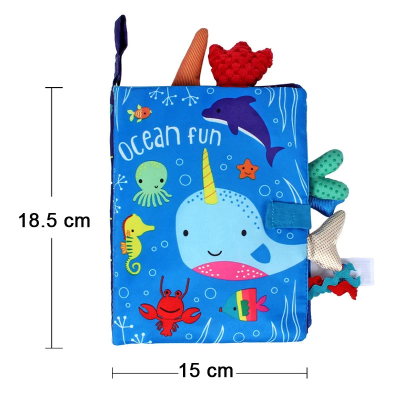 Livro Sensorial Bebê 3D Toque e Sinta | Estimulação Precoce 0–12 Meses