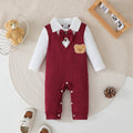 Body Bebê Menino Estilo College | Gola Lapela Manga Longa 0–18 Meses