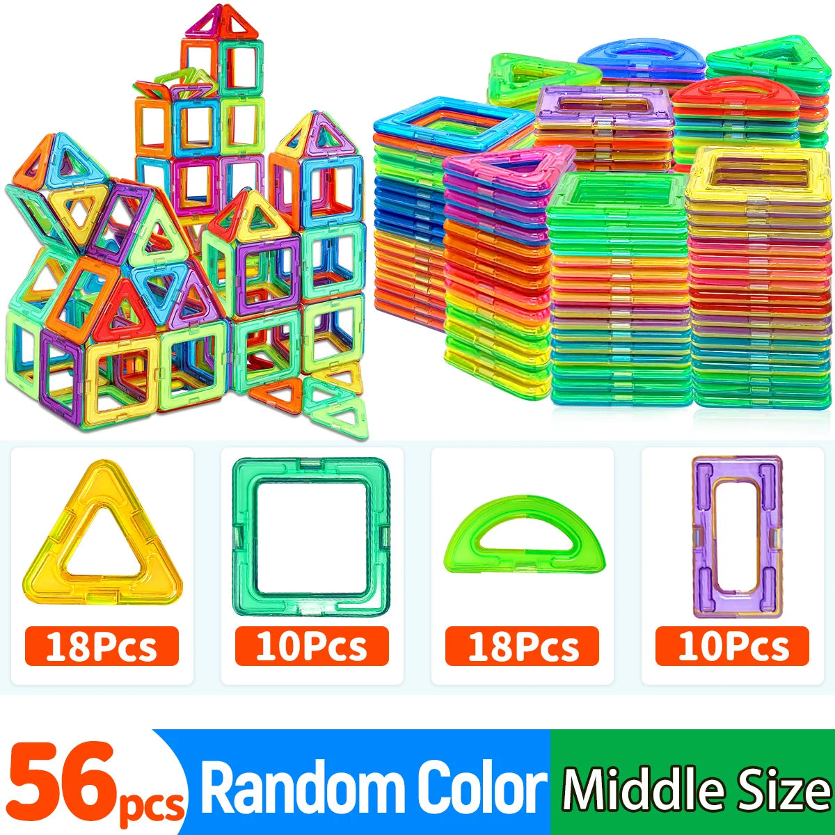 Blocos Magnéticos de Construção STEM | Brinquedo Educativo DIY