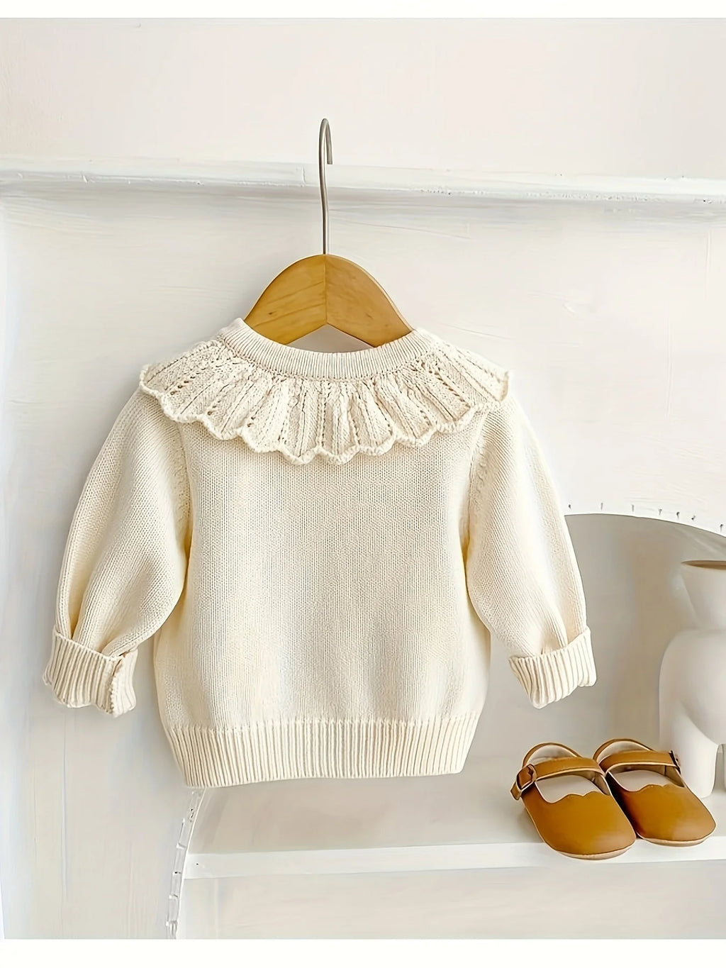 Cardigan Tricô Infantil Menina | Manga Longa 1–8 Anos