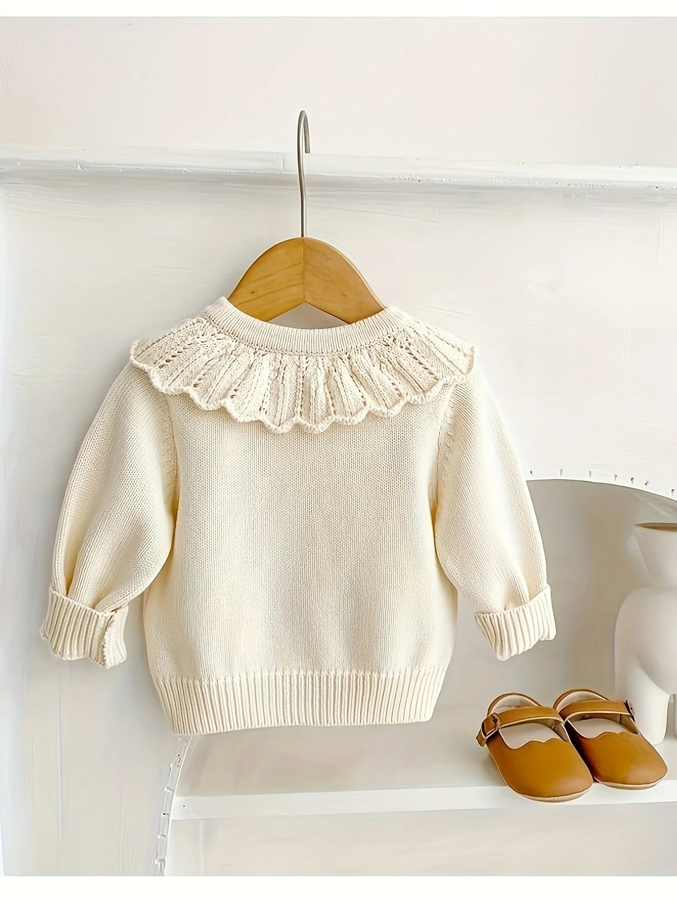 Cardigan Tricô Infantil Menina | Manga Longa 1–8 Anos