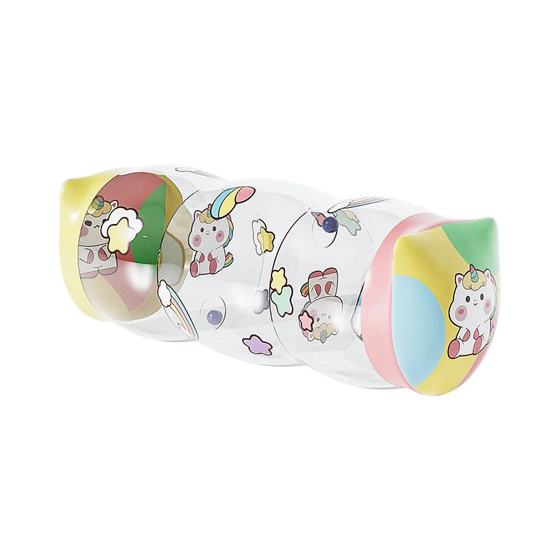 Rolo Inflável Sensorial para Engatinhar | Chocalho Bebê 6–12 Meses