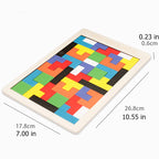 Quebra-Cabeça de Madeira Colorido | Tangram Montessori para Crianças