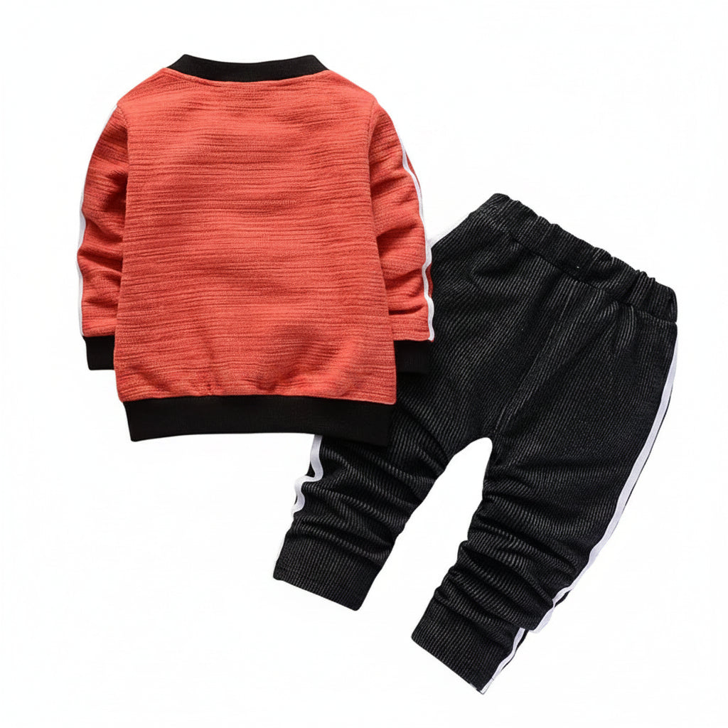 Conjunto 3 Peças Bebê Menino Teddy Bear | Moletom Capuz + Calça Algodão 12M–5 Anos