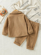 Conjunto 2 Peças Bebê Menino Teddy Bear | Jaqueta + Calça 4 Estações 3M–2 Anos