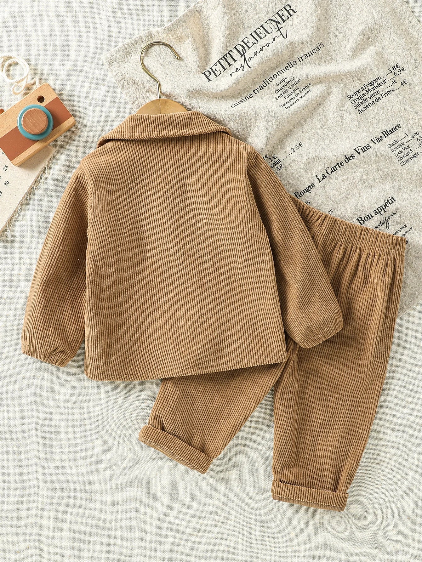 Conjunto 2 Peças Bebê Menino Teddy Bear | Jaqueta + Calça 4 Estações 3M–2 Anos