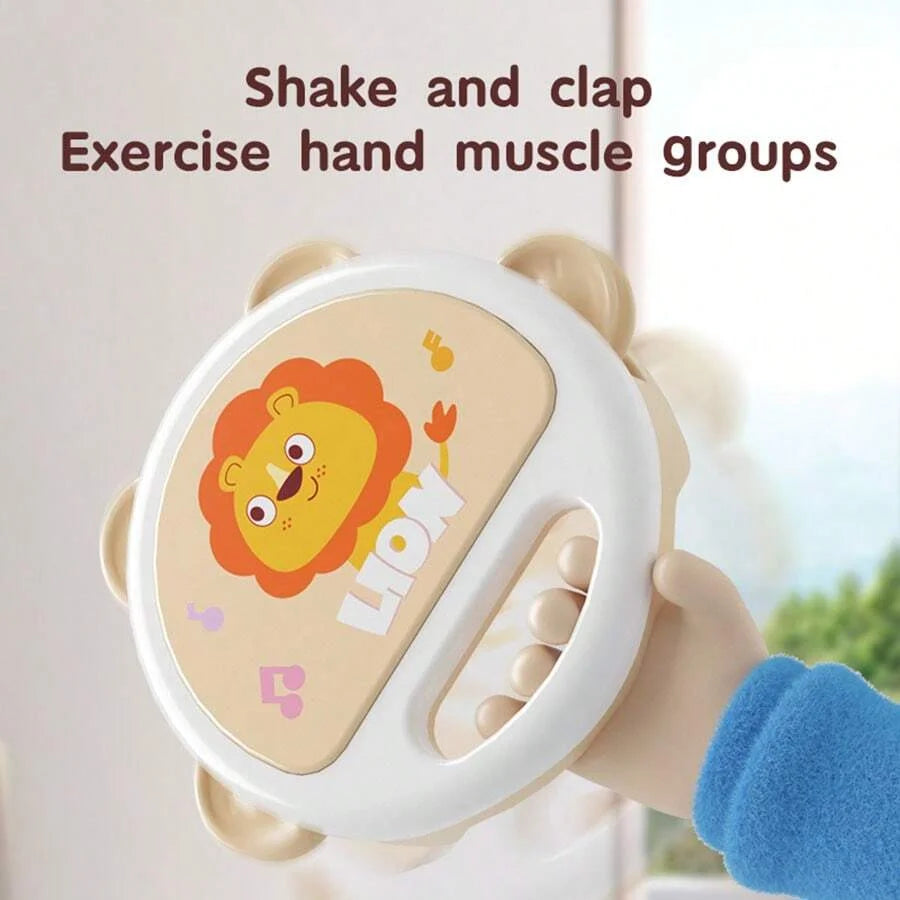 Pandeiro Musical Colorido Bebê | Percussão Sensorial Infantil
