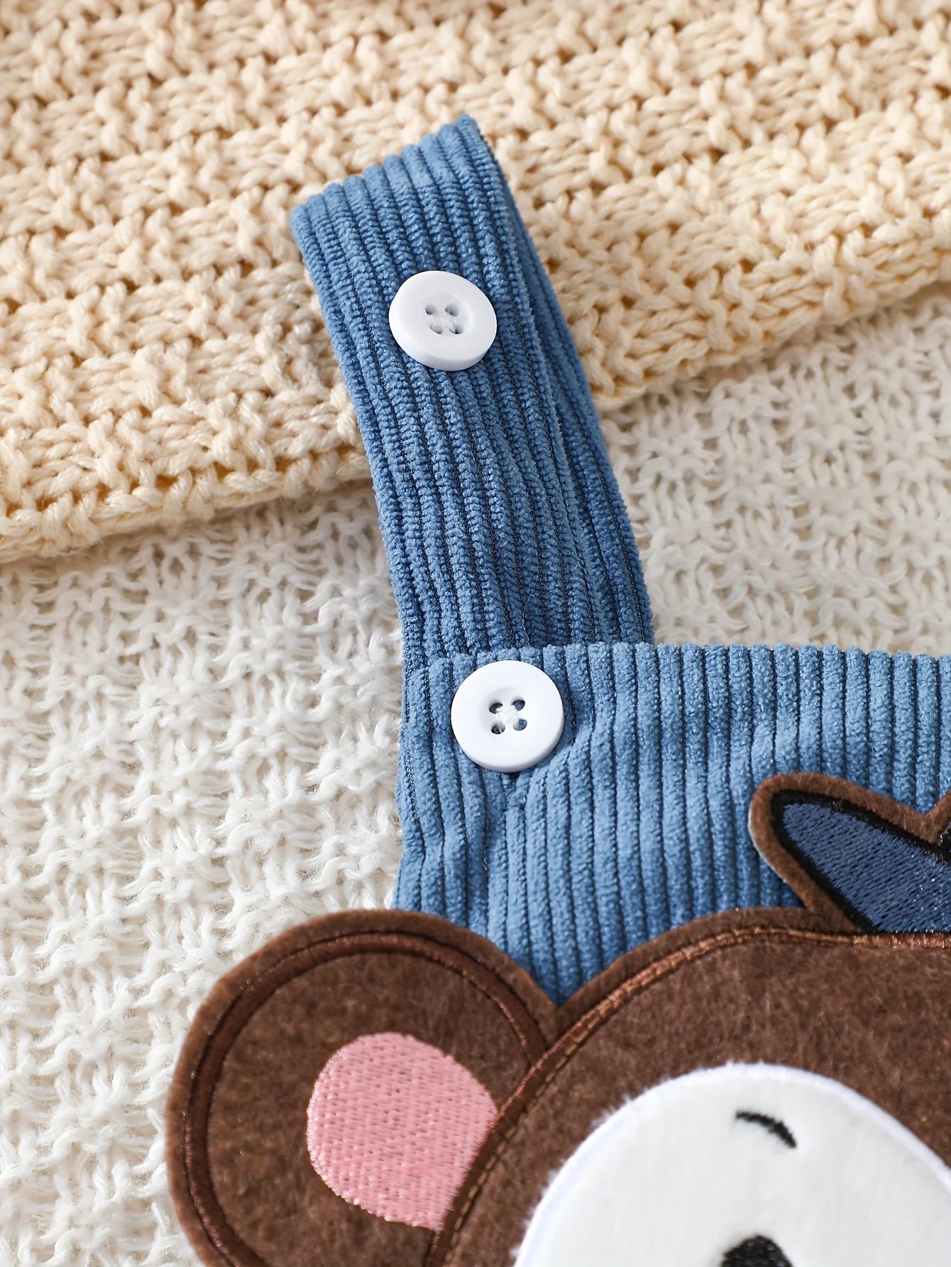 Conjunto Macacão + Touca Bebê Menino Macaquinho | Veludo Cotelê 1–18 Meses