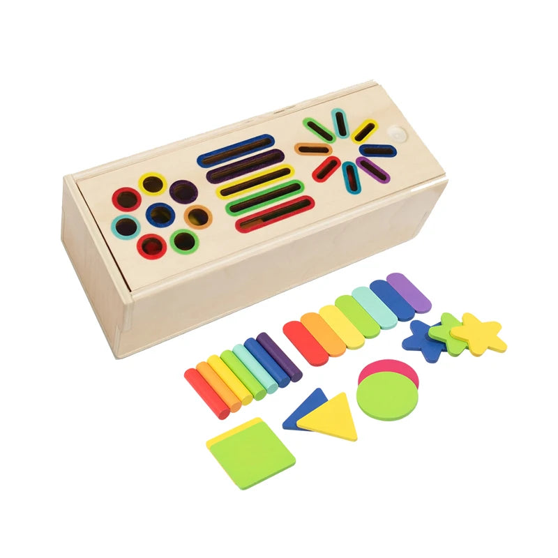 Sólidos Geométricos 3D de Madeira | Montessori Formas e Cores Pré-Escolar