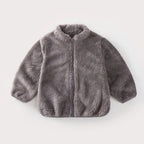Casaco Pelúcia Infantil Gola Alta | Zíper Quentinho 9M–6 Anos