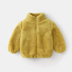 Casaco Pelúcia Infantil Gola Alta | Zíper Quentinho 9M–6 Anos