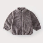 Casaco Pelúcia Infantil Gola Alta | Zíper Quentinho 9M–6 Anos