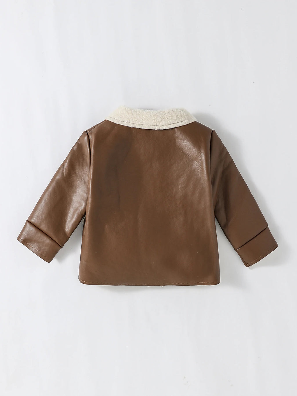 Jaqueta Bebê Menino | Couro PU Manga Longa Fashion Outono/Inverno 3M–3 Anos