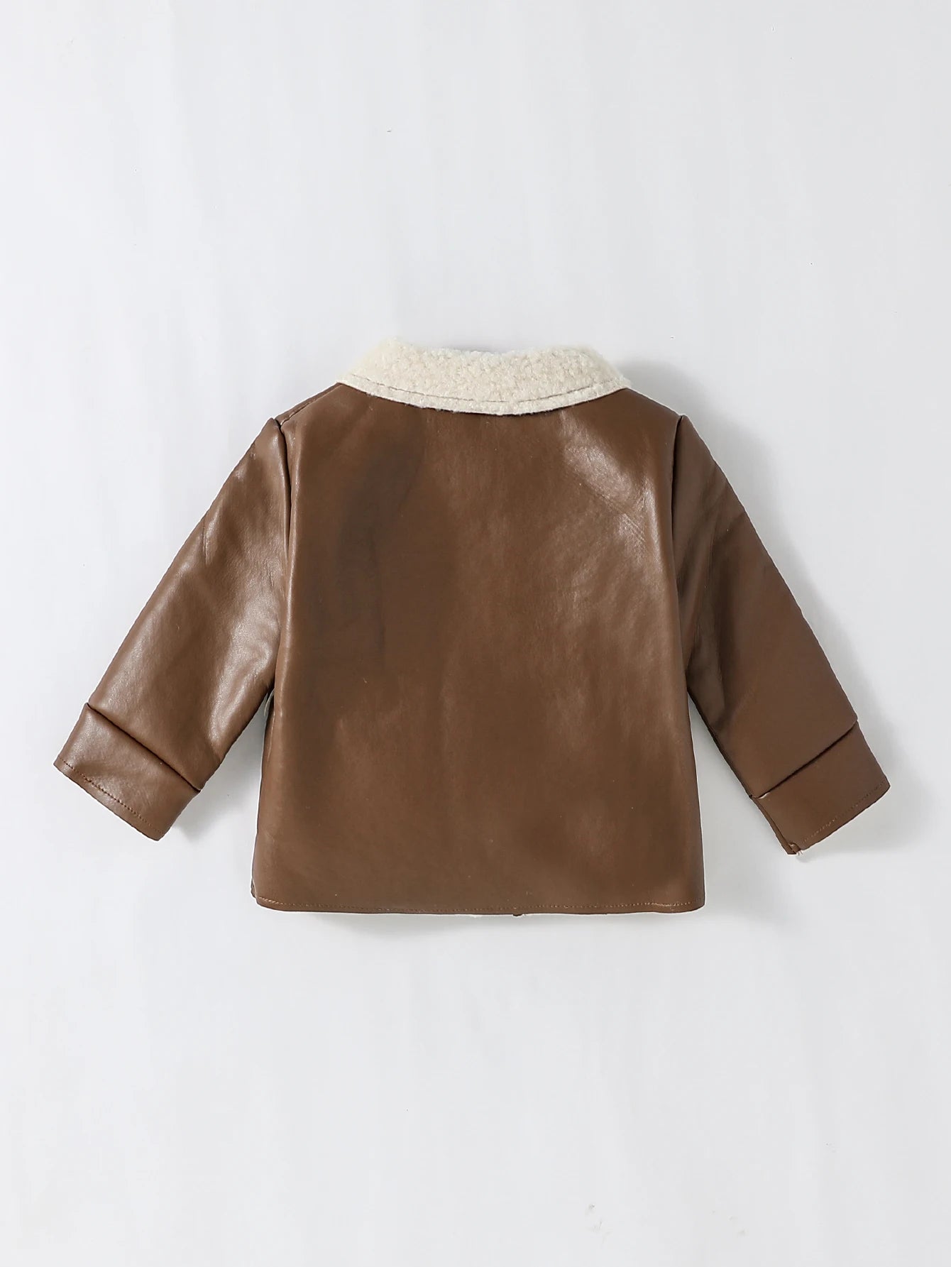 Jaqueta Bebê Menino | Couro PU Manga Longa Fashion Outono/Inverno 3M–3 Anos