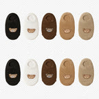 Kit 5 ou 10 Pares Meias Bebê Teddy Bear | Cartoon Urso Cano Baixo 0M–5 Anos