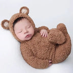 Kit Ensaio Fotográfico Recém-Nascido Teddy Bear | Fantasia e Macacão para Newborn