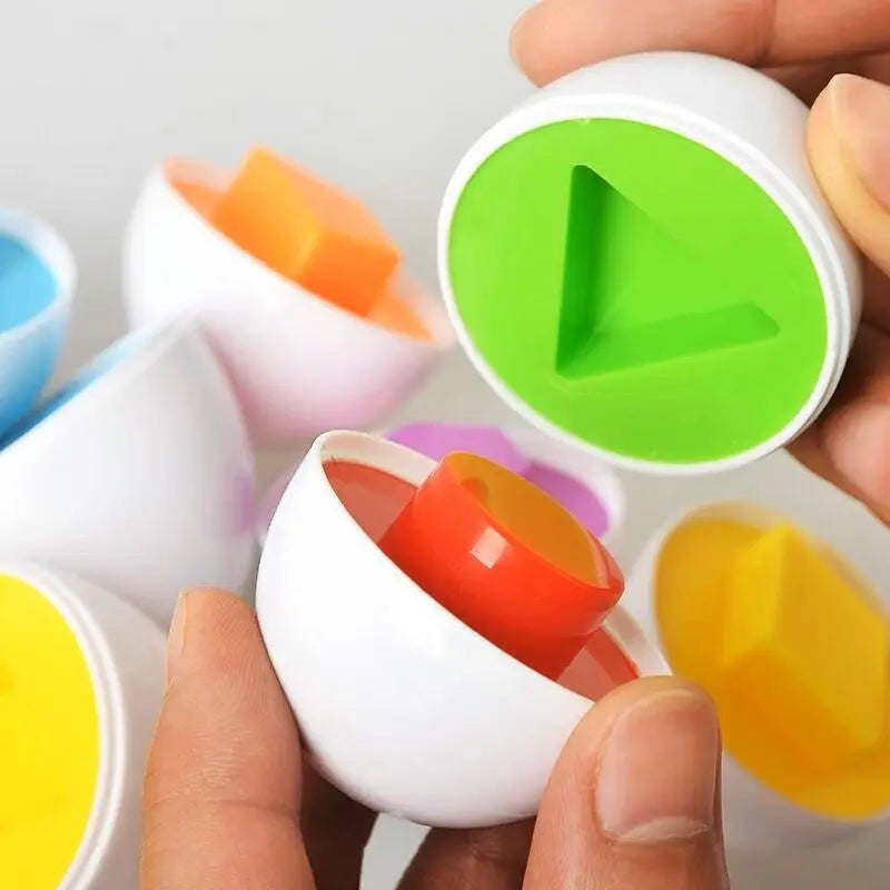 Puzzle Montessori de Encaixe Ovos | Formas e Dinossauros 1–4 Anos