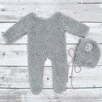Kit Ensaio Fotográfico Recém-Nascido Teddy Bear | Fantasia e Macacão para Newborn